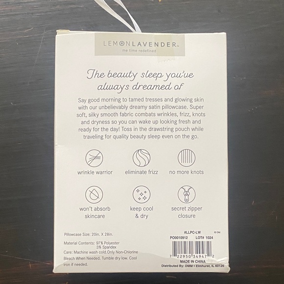 Lemon Lavender Satin Pillowcase - Picture 2 of 2